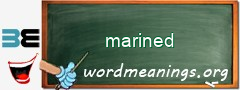WordMeaning blackboard for marined
